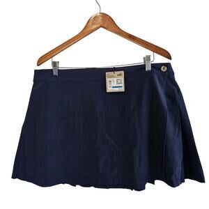 Puma Wrap Skort Womens XL Blue Pleated Golf Tennis Gym Preppy Academia Twee UPF